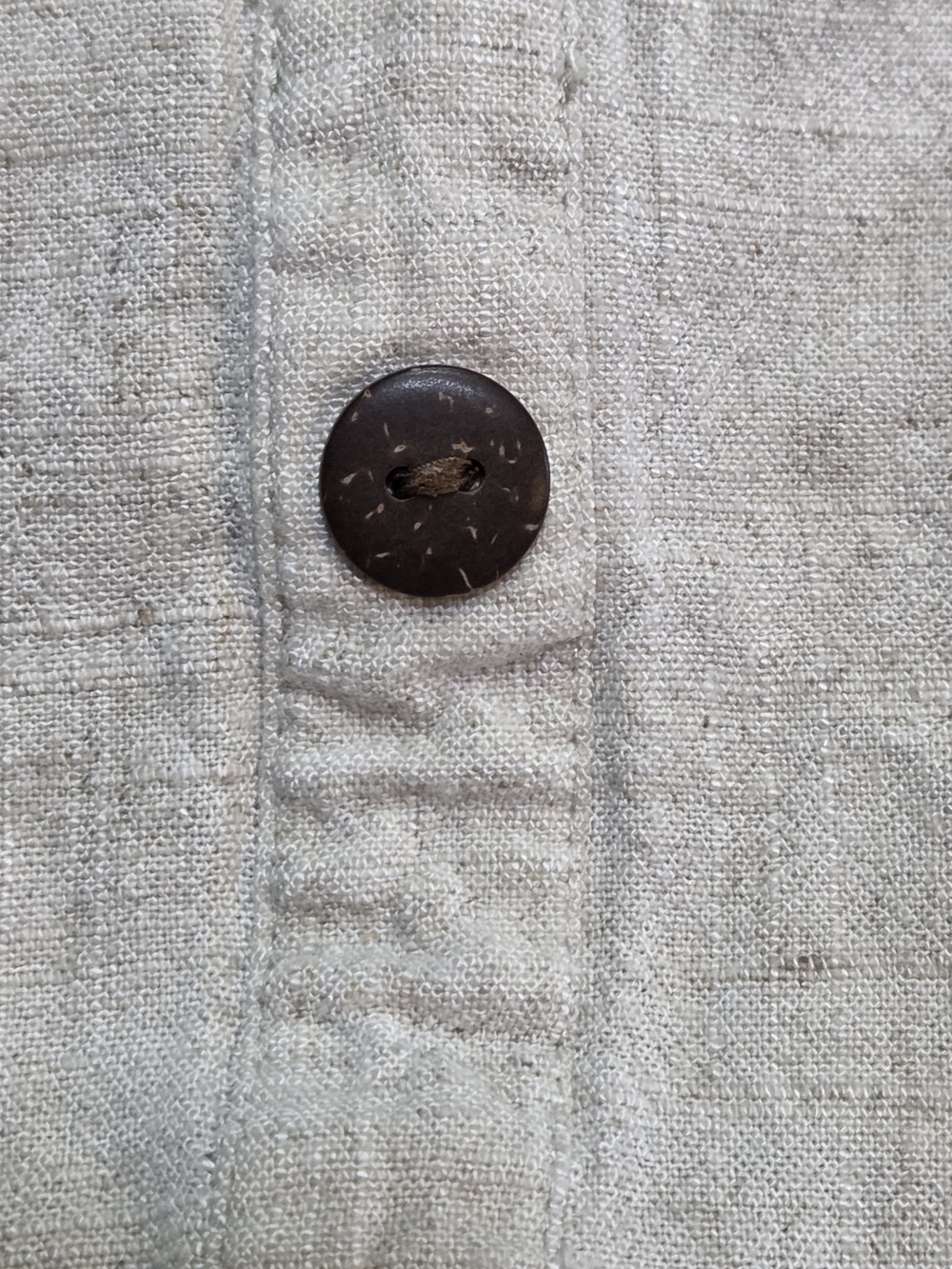 Monteau Beige Linen Blend Button Front Midi Dress Sleeveless Coastal Beach S - Picture 4 of 7